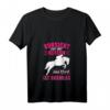 Damen Vorsicht vor der Reiterin - Das Pferd ist harmlos T-Shirt mit V-Ausschnitt, lustiges Pferde Motiv als Geschenk für Reiterinnen