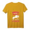 Damen Vorsicht vor der Reiterin - Das Pferd ist harmlos T-Shirt mit V-Ausschnitt, lustiges Pferde Motiv als Geschenk für Reiterinnen