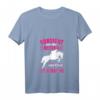 Damen Vorsicht vor der Reiterin - Das Pferd ist harmlos T-Shirt mit V-Ausschnitt, lustiges Pferde Motiv als Geschenk für Reiterinnen