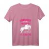 Damen Vorsicht vor der Reiterin - Das Pferd ist harmlos T-Shirt mit V-Ausschnitt, lustiges Pferde Motiv als Geschenk für Reiterinnen