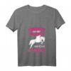 Damen Vorsicht vor der Reiterin - Das Pferd ist harmlos T-Shirt mit V-Ausschnitt, lustiges Pferde Motiv als Geschenk für Reiterinnen