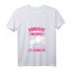 Damen Vorsicht vor der Reiterin - Das Pferd ist harmlos T-Shirt mit V-Ausschnitt, lustiges Pferde Motiv als Geschenk für Reiterinnen