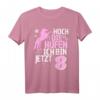 Hoch die Hufen 8 Jahre Pferde Reiten Mädchen T-Shirt – Perfektes Geburtstagsgeschenk für Reitmädchen, Schwester, Tochter & Nichte