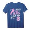 Hoch die Hufen 8 Jahre Pferde Reiten Mädchen T-Shirt – Perfektes Geburtstagsgeschenk für Reitmädchen, Schwester, Tochter & Nichte