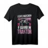 Echte Mädchen Fahren Traktor T-Shirt – Lustiges Geschenk für Frauen, Mädchen & Kinder vom Dorf, perfekt für Landwirtinnen, Bäuerinnen & Treckerfans