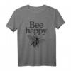 Bee Happy Imker T-Shirt - Witziges Geschenk für Bienenfreunde, Imker, Naturschützer und Gartenliebhaber