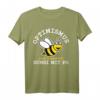 Lustiges Imker T-Shirt mit Biene - Optimismus Heißt Umgedreht Sumsi Mit Po, perfektes Geschenk für Imker und Tierliebhaber