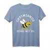 Lustiges Imker T-Shirt mit Biene - Optimismus Heißt Umgedreht Sumsi Mit Po, perfektes Geschenk für Imker und Tierliebhaber