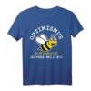 Lustiges Imker T-Shirt mit Biene - Optimismus Heißt Umgedreht Sumsi Mit Po, perfektes Geschenk für Imker und Tierliebhaber
