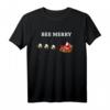 Bee Merry Weihnachten Weihnachtsmann Bienen Schlitten Imker T-Shirt – Lustiges Geschenk für Imker, Bienenliebhaber und die Festtage