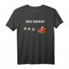 Bee Merry Weihnachten Weihnachtsmann Bienen Schlitten Imker T-Shirt – Lustiges Geschenk für Imker, Bienenliebhaber und die Festtage