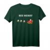 Bee Merry Weihnachten Weihnachtsmann Bienen Schlitten Imker T-Shirt – Lustiges Geschenk für Imker, Bienenliebhaber und die Festtage