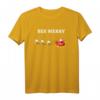 Bee Merry Weihnachten Weihnachtsmann Bienen Schlitten Imker T-Shirt – Lustiges Geschenk für Imker, Bienenliebhaber und die Festtage