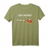 Bee Merry Weihnachten Weihnachtsmann Bienen Schlitten Imker T-Shirt – Lustiges Geschenk für Imker, Bienenliebhaber und die Festtage