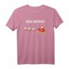 Bee Merry Weihnachten Weihnachtsmann Bienen Schlitten Imker T-Shirt – Lustiges Geschenk für Imker, Bienenliebhaber und die Festtage