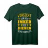 Lustiges Imker T-Shirt 'Vorsicht vor dem Imker, die Bienen sind harmlos' – Geschenkidee für Bienenliebhaber, Hobby-Imker & Imkervereine