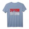 Indonesien Flagge Umriss T-Shirt - Reise & Urlaub im Vintage Stil für Bali, Java, Sumatra & Jakarta Fans