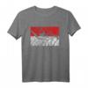 Indonesien Flagge Umriss T-Shirt - Reise & Urlaub im Vintage Stil für Bali, Java, Sumatra & Jakarta Fans