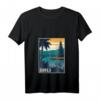 Vintage Bali Indonesien Reiseposter T-Shirt mit V-Ausschnitt – Perfektes Souvenir für Bali- und Indonesien-Liebhaber, Surfer & Naturliebhaber