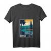 Vintage Bali Indonesien Reiseposter T-Shirt mit V-Ausschnitt – Perfektes Souvenir für Bali- und Indonesien-Liebhaber, Surfer & Naturliebhaber