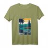 Vintage Bali Indonesien Reiseposter T-Shirt mit V-Ausschnitt – Perfektes Souvenir für Bali- und Indonesien-Liebhaber, Surfer & Naturliebhaber