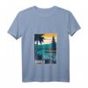 Vintage Bali Indonesien Reiseposter T-Shirt mit V-Ausschnitt – Perfektes Souvenir für Bali- und Indonesien-Liebhaber, Surfer & Naturliebhaber