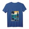 Vintage Bali Indonesien Reiseposter T-Shirt mit V-Ausschnitt – Perfektes Souvenir für Bali- und Indonesien-Liebhaber, Surfer & Naturliebhaber