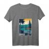 Vintage Bali Indonesien Reiseposter T-Shirt mit V-Ausschnitt – Perfektes Souvenir für Bali- und Indonesien-Liebhaber, Surfer & Naturliebhaber