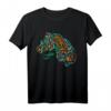Arabische Kalligraphie-Kunst – Buntes Arabisches Pferd T-Shirt, perfektes Geschenk für Pferdeliebhaber und islamische Kunstfans