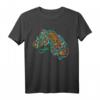 Arabische Kalligraphie-Kunst – Buntes Arabisches Pferd T-Shirt, perfektes Geschenk für Pferdeliebhaber und islamische Kunstfans