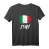 Italien Flagge T-Shirt mit Aufschrift 'Italy' – Perfektes Souvenir für Italien-Fans, Urlauber und Freunde