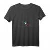 Damen Silhouette mit Italienischer Flagge und Michelangelo Hände T-Shirt mit V-Ausschnitt – Patriotische Kleidung für Italien-Fans, Immigranten & Stolze Italiener
