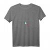 Damen Silhouette mit Italienischer Flagge und Michelangelo Hände T-Shirt mit V-Ausschnitt – Patriotische Kleidung für Italien-Fans, Immigranten & Stolze Italiener