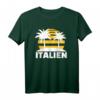 Italien T-Shirt mit Palmen und Sonnenuntergang – Perfekt für Sommerurlauber, Strand und Partys in Italien