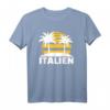 Italien T-Shirt mit Palmen und Sonnenuntergang – Perfekt für Sommerurlauber, Strand und Partys in Italien