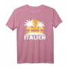 Italien T-Shirt mit Palmen und Sonnenuntergang – Perfekt für Sommerurlauber, Strand und Partys in Italien