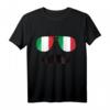 Italien Flagge T-Shirt mit Sonnenbrille & Schnurrbart - Lustiges Fan-Shirt für Männer, Frauen & Kinder als Geschenk für Italienliebhaber