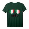 Italien Flagge T-Shirt mit Sonnenbrille & Schnurrbart - Lustiges Fan-Shirt für Männer, Frauen & Kinder als Geschenk für Italienliebhaber
