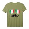 Italien Flagge T-Shirt mit Sonnenbrille & Schnurrbart - Lustiges Fan-Shirt für Männer, Frauen & Kinder als Geschenk für Italienliebhaber