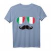 Italien Flagge T-Shirt mit Sonnenbrille & Schnurrbart - Lustiges Fan-Shirt für Männer, Frauen & Kinder als Geschenk für Italienliebhaber