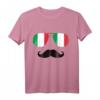 Italien Flagge T-Shirt mit Sonnenbrille & Schnurrbart - Lustiges Fan-Shirt für Männer, Frauen & Kinder als Geschenk für Italienliebhaber