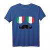 Italien Flagge T-Shirt mit Sonnenbrille & Schnurrbart - Lustiges Fan-Shirt für Männer, Frauen & Kinder als Geschenk für Italienliebhaber