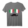Italien Flagge T-Shirt mit Sonnenbrille & Schnurrbart - Lustiges Fan-Shirt für Männer, Frauen & Kinder als Geschenk für Italienliebhaber