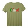 Ciao! - Begrüßung in italienischen Flaggenfarben - Niedliches T-Shirt für Italienurlaub und Reisegeschenke
