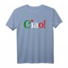 Ciao! - Begrüßung in italienischen Flaggenfarben - Niedliches T-Shirt für Italienurlaub und Reisegeschenke