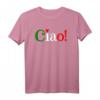 Ciao! - Begrüßung in italienischen Flaggenfarben - Niedliches T-Shirt für Italienurlaub und Reisegeschenke