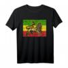 Lion of Judah Rasta Ethiopian Cross Reggae T-Shirt mit Äthiopischer Flagge – Für Reggae Fans, Jamaika- und Äthiopien-Liebhaber