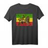 Lion of Judah Rasta Ethiopian Cross Reggae T-Shirt mit Äthiopischer Flagge – Für Reggae Fans, Jamaika- und Äthiopien-Liebhaber