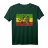 Lion of Judah Rasta Ethiopian Cross Reggae T-Shirt mit Äthiopischer Flagge – Für Reggae Fans, Jamaika- und Äthiopien-Liebhaber