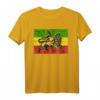 Lion of Judah Rasta Ethiopian Cross Reggae T-Shirt mit Äthiopischer Flagge – Für Reggae Fans, Jamaika- und Äthiopien-Liebhaber